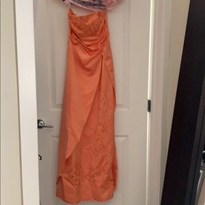 Beaded Floor Length Prom Dress